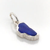 Small Silver Lapis Lake Tahoe Charm on Jump Ring