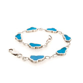 Sterling Silver Lake Tahoe Turquoise Bracelet- 7.5 to 8 Inches