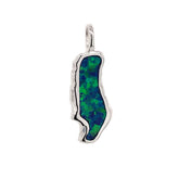 Small Sterling Silver Donner Lake Opal Pendant