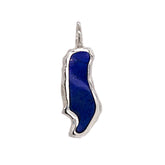 Small Sterling Silver Donner Lake Lapis Pendant