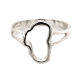 Medium Sterling Silver Lake Tahoe Outline Ring- Size 9.25
