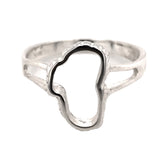 Medium Sterling Silver Lake Tahoe Outline Ring- Size 7
