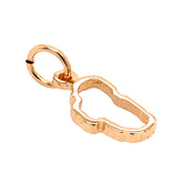Small 14 Karat Yellow Gold Lake Tahoe Outline Charm