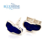 Large Lapis Lake Tahoe Cufflinks