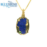 Sterling Silver with 14 Karat Yellow Gold Plating Lake Tahoe Reversibl
