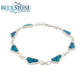 Sterling Silver Opal Lake Tahoe Tennis Bracelet- 7 Inches