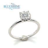 14 Karat White Gold Diamond Engagement Ring