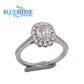 18K White Gold Engagement Ring w/ 0.97cttw of Diamonds(Size 6.25)