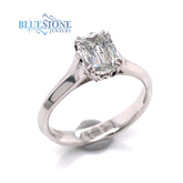 18K White Gold Engagement Ring w/ a 0.90ct Modified Diamond(size 6.25)