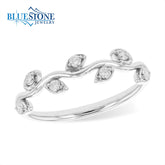 14kt White Gold Diamond Ring- Size 7