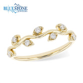 14kt Yellow Gold Diamond Ring- Size 7