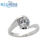 SAMPLE 14kt White Gold Diamond Engagement Ring- Size 6.75