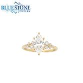 10KYG Marquise LAB-Grown Diamond Ring; 1.02tcw - Size 6.5