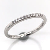 14 Karat White Gold Diamond Wedding Band