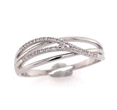 14kt White Gold Diamond Band- size 6.5