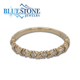 14K Yellow Gold Fashion/Wedding Band w/ Diamonds at 0.24 Carats(Size 7)