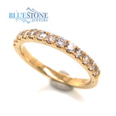 14K Yellow Gold Diamond Band- Size 6.5