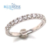 14K White Gold Diamond Band- Size 6.5