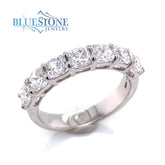 14k White Gold Diamond Band- Size 7