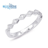 14 Karat White Gold Wedding Band- Size 6.5