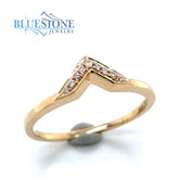 14K Yellow Gold Diamond Wedding Band- Size 6.75