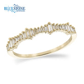 14 Karat Gold Baguette Diamond Ring - Sz. 7