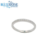 14KWG Wedding Band w/ 22 LAB Diamonds- Size 6.5