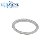 14KWG Wedding Band w/ 19 LAB Diamonds- Size 6.5
