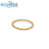 14KYG Wedding Band w/ 28 LAB Diamonds- Size 6.5