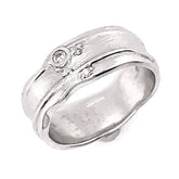 Sterling Silver and Diamond Ring