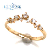 14kt Yellow Gold Diamond Ring- Size 7