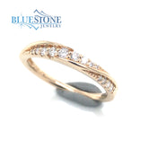 14K Yellow Gold Fashion Band or Wedding Band w/ Diamonds- Size 7