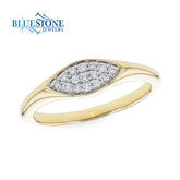 14kt Yellow Gold Diamond Band- Size 7