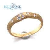 14 Karat Yellow Gold Ring with 11 Round Diamonds at 0.21 Total Carat W