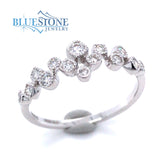 14kt White Gold Diamond Ring- Size 6.75
