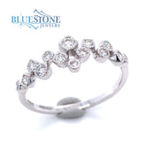 14kt White Gold Diamond Ring- Size 6.75