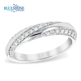 14KT White Gold Ring with Diamonds - Sz. 7