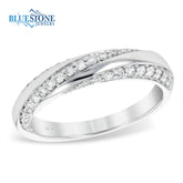 14KT White Gold Ring with Diamonds - Sz. 7