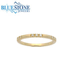 14KYG Ring w/ 9 Diamonds - Sz. 6.75