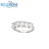 14KWG 5 Oval Cut LAB-Grown Diamond Ring at 2.1CTW - Size 6.5