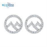 14kt White Gold Mountain Earrings
