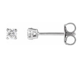 14KWG 4 Prong Lab-Grown Diamond Stud Earrings - 3mm, 0.2tcw