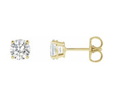 14KYG 4 Prong Lab-Grown Diamond Stud Earrings - 5mm, 1.00tcw