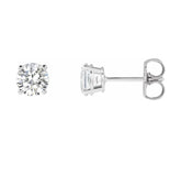 14KWG 4 Prong Lab-Grown Diamond Stud Earrings - 5mm, 1.00tcw