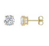 14KYG 4 Prong Lab-Grown Diamond Stud Earrings - 6.3mm, 2.00tcw