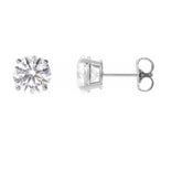 14KWG 4 Prong Lab-Grown Diamond Stud Earrings - 7.25mm, 3.00tcw
