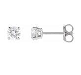14KWG 4 Prong Lab-Grown Diamond Stud Earrings - 4mm, 0.50tcw