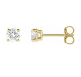14KYG 4 Prong Lab-Grown Diamond Stud Earrings - 4mm, 0.50tcw