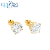 14kt Yellow Gold Diamond Stud Earrings - 3.00tcw