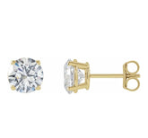 14KYG 4 Prong Lab-Grown Diamond Stud Earrings - 4mm, 0.50tcw